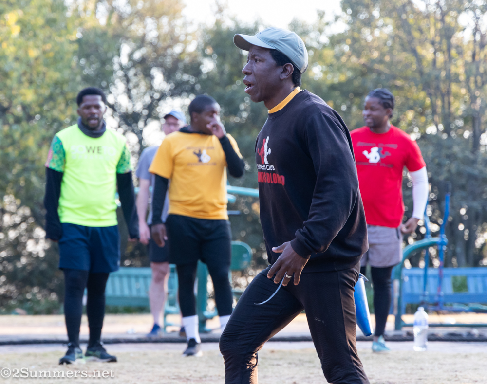 Dennis Dlomo with his fitness club