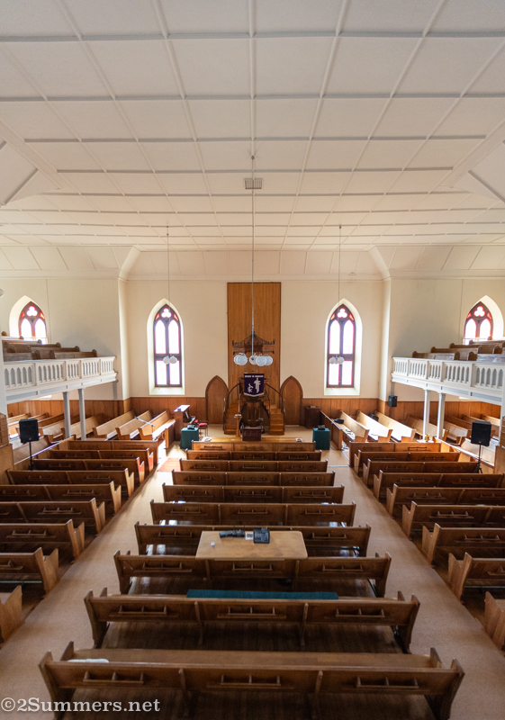 Inside the church